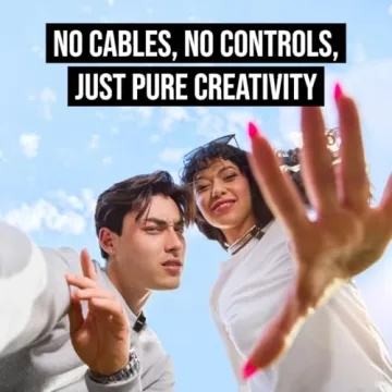 Dual Wireless Microphones with Charging Case for Smartphones