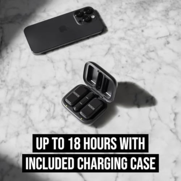 Dual Wireless Microphones with Charging Case for Smartphones