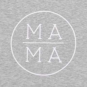 EGELEXY Mother's Day Women's Mama Letter Printed Short Sleeve Graphic Tops Tee Casual T-Shirt Blouse Size XL (Gray)