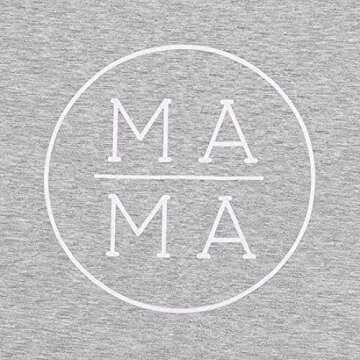EGELEXY Mother's Day Women's Mama Letter Printed Short Sleeve Graphic Tops Tee Casual T-Shirt Blouse Size XL (Gray)