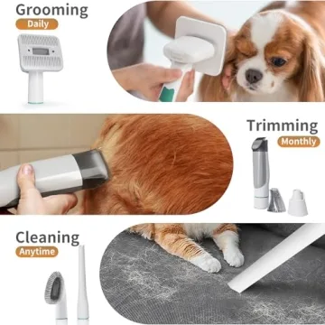 Ultimate 8VR Dog Grooming Kit for Easy Grooming and Cleanup