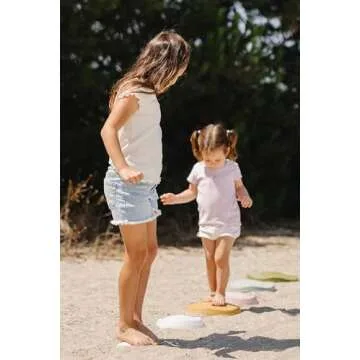 Marlowe & Co 6 Balance Stepping Stones for Children, 6 Piece Non-Slip Sensory Play Equipment for 2 3 4 5 6 7 8 Year Old