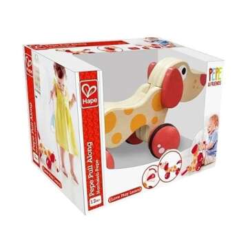 Hape Walk-A-Long Puppy Wooden Pull Toy