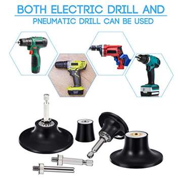 4 Pieces Disc Pad Holder Bristle Disc Set Including 1, 2, 3 Inch Sander Disc Holder with 1/4 Inch Shank Double Replacement Rod Disc Rotary Tool Pad Holder Kit for Die Grinder Accessories