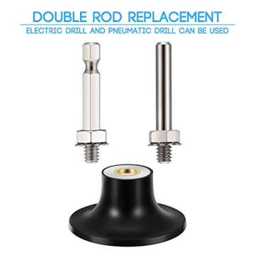 4 Pieces Disc Pad Holder Bristle Disc Set Including 1, 2, 3 Inch Sander Disc Holder with 1/4 Inch Shank Double Replacement Rod Disc Rotary Tool Pad Holder Kit for Die Grinder Accessories