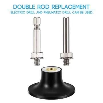 4 Pieces Disc Pad Holder Bristle Disc Set Including 1, 2, 3 Inch Sander Disc Holder with 1/4 Inch Shank Double Replacement Rod Disc Rotary Tool Pad Holder Kit for Die Grinder Accessories