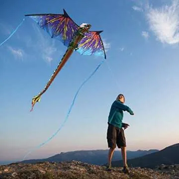 Exceptional WindNSun Blue Dragon Kite for All Ages