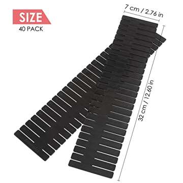Flytianmy 40Pcs Drawer Dividers, Adjustable Drawer Organizer for Socks, Underwear, Makeup, Can Help ...