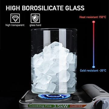 Aoeoe Airtight Glass Storage Jars - Set of 4 27 oz Containers