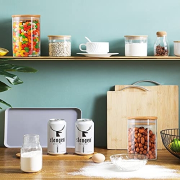 Aoeoe Airtight Glass Storage Jars - Set of 4 27 oz Containers