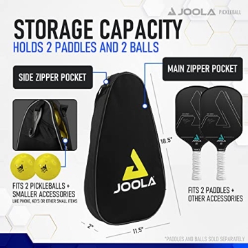 Compact JOOLA Vision Duo Pickleball Bag for Paddles