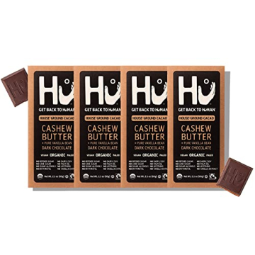 Hu Chocolate Organic Bars 4 Pack Cashew Vanilla Flavor
