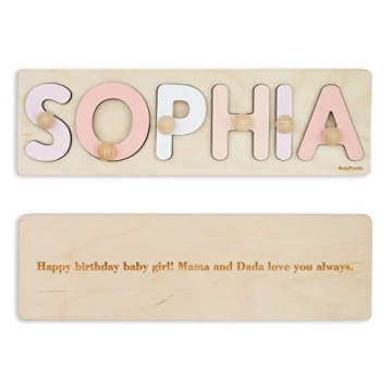 Charming Personalized Wooden Name Puzzle for Children - Unique Gift for Toddler's Birthday, Baby Sho...