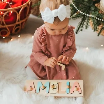 Personalized Wooden Name Puzzle for Toddler Gifts