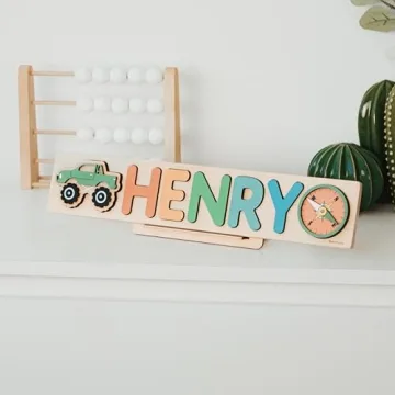 Personalized Wooden Name Puzzle for Toddler Gifts