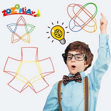 ZOZOPLAY Straw Constructor STEM Building Toys 400 Piece Straws and Connectors Building Sets Colorful...