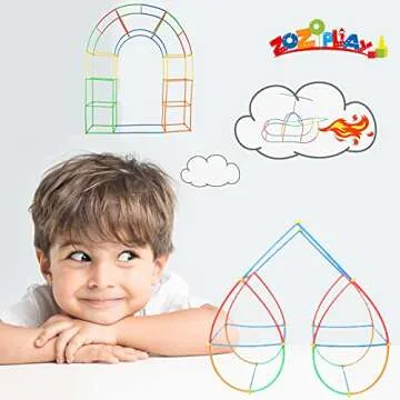 ZOZOPLAY Straw Constructor STEM Building Toys 400 Piece Straws and Connectors Building Sets Colorful Motor Skills Interlocking Plastic Engineering Toys Best Educational Toys Boy & Girl…