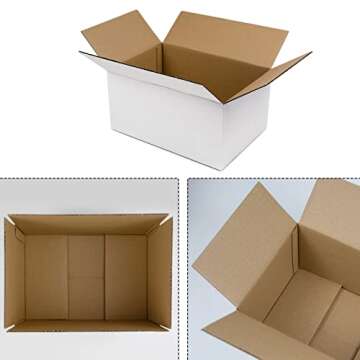 Quality SUNLPH White Shipping Boxes 10x7x5, 25 Pack