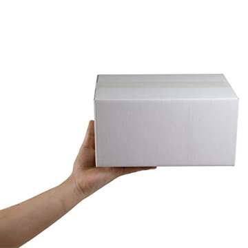 Quality SUNLPH White Shipping Boxes 10x7x5, 25 Pack