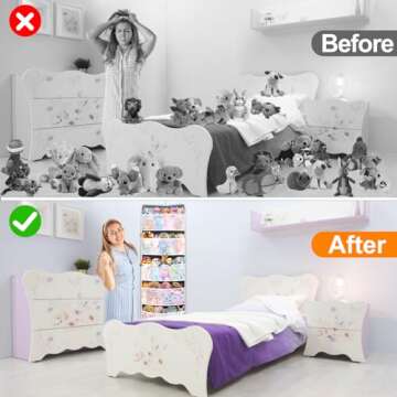 Soft Corner Shelf- Corner Toy Storage Organizer- Wall Mount Storage- Child-Friendly Handing Organize...