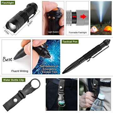 Gearedt Survival Kit, 16-in-1 Emergency Gear for Men