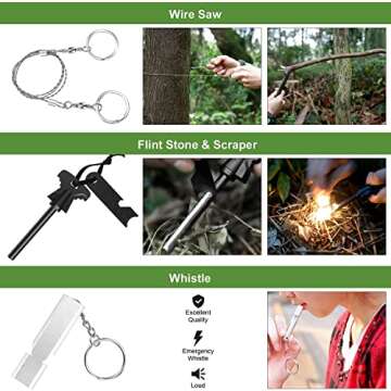 Gearedt Survival Kit, 16-in-1 Emergency Gear for Men