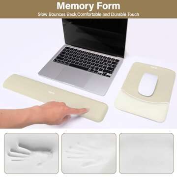 MOSISO Ergonomic Wrist Rest for Mouse Pad & Keyboard