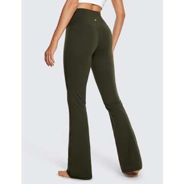 CRZ YOGA Womens Butterluxe High Waist Flare Pants 33.5 Inches - Yoga Bootcut Wide Leg with Pocket Lo...