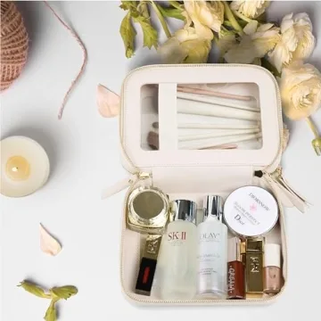 Prite Double Layer Makeup Bag for Women Stylish and Portable