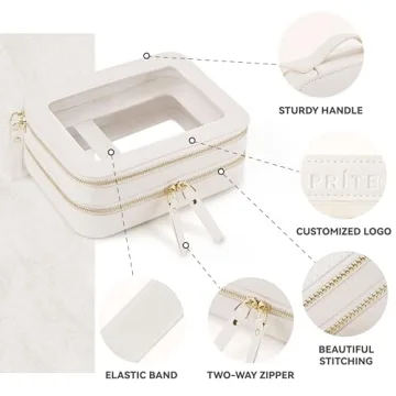 Prite Double Layer Makeup Bag for Women Stylish and Portable