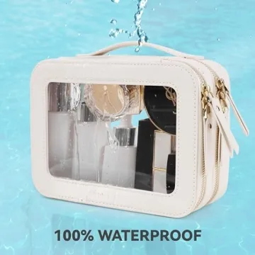 Prite Double Layer Makeup Bag for Women Stylish and Portable