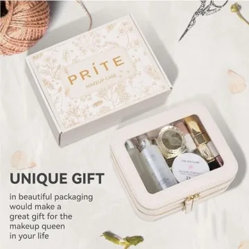 Prite Double Layer Makeup Bag for Women Stylish and Portable