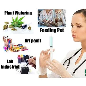 4 Pack 60mL Large Syringe for Liquid with Tip Cap, Individually Sterile Sealed Plastic Liquid Syringes with Measurement for Scientific Labs, Measuring Liquids, Feed Pets, Medical Student, Oil or Glue Applicator