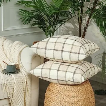 Stellhome Buffalo Check Throw Pillow Covers for Fall Decor