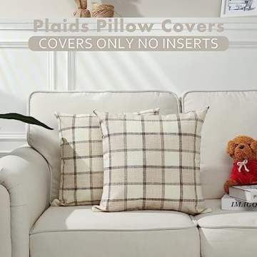 Stellhome Buffalo Check Throw Pillow Covers for Fall Decor