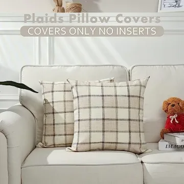 Stellhome Buffalo Check Throw Pillow Covers for Fall Decor