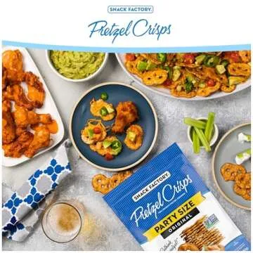 Snack Factory Original Pretzel Crisps, Non-GMO, 14 oz Party Size Bag