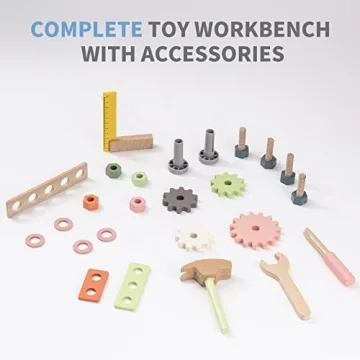 ROBOTIME Kids Tool Bench - Safe Educational Play Set for Toddlers