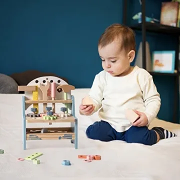 ROBOTIME Kids Tool Bench - Safe Educational Play Set for Toddlers