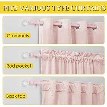 Stylish Adjustable NICETOWN Curtain Rod Set for Modern Decor