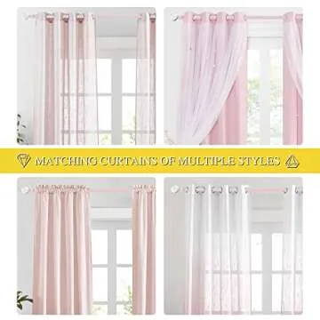 Stylish Adjustable NICETOWN Curtain Rod Set for Modern Decor