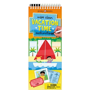 Wipe Clean Vacation Activity Book - Fun, Reusable Travel Games for Kids