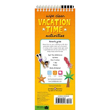Reusable Wipe Clean Vacation Activity Book for Kids