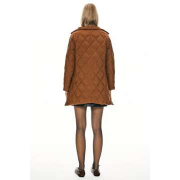 Orolay Women's Oversized Quilted Puffer Jacket - Lightweight Insulated Stylish Outerwear