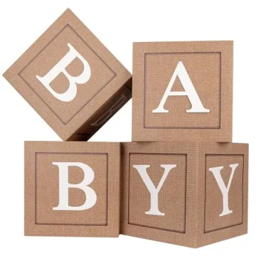 Keencopper Burlap Baby Boxes - Rustic Theme Decor