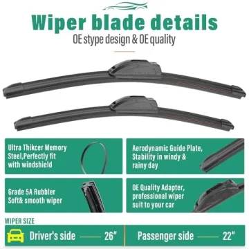 Premium Windshield Wiper Blades for Honda Odyssey 2005-2023