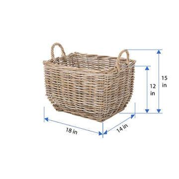 Kouboo Handwoven Rattan Basket - Stylish Storage Solution
