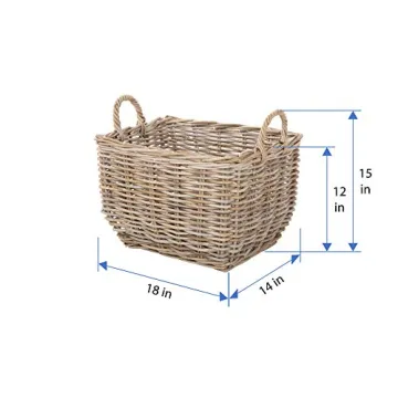 Kouboo Handwoven Rattan Basket - Stylish Storage Solution