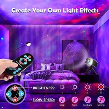 Star Projector, Purbert Galaxy Projector for Bedroom, 16 Colors Light Effect with Remote Control, Night Light Projector for Kids Room, Birthday Christmas Gift for Boys Girls Adults (Black)