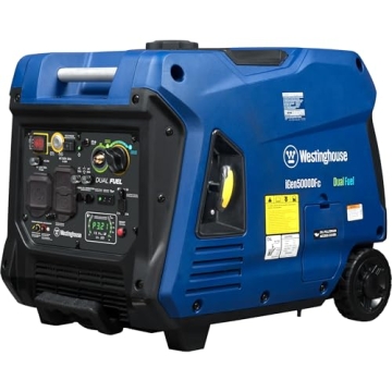 Westinghouse 5000 Peak Watt Generator - Dual Fuel, Quiet, Portable